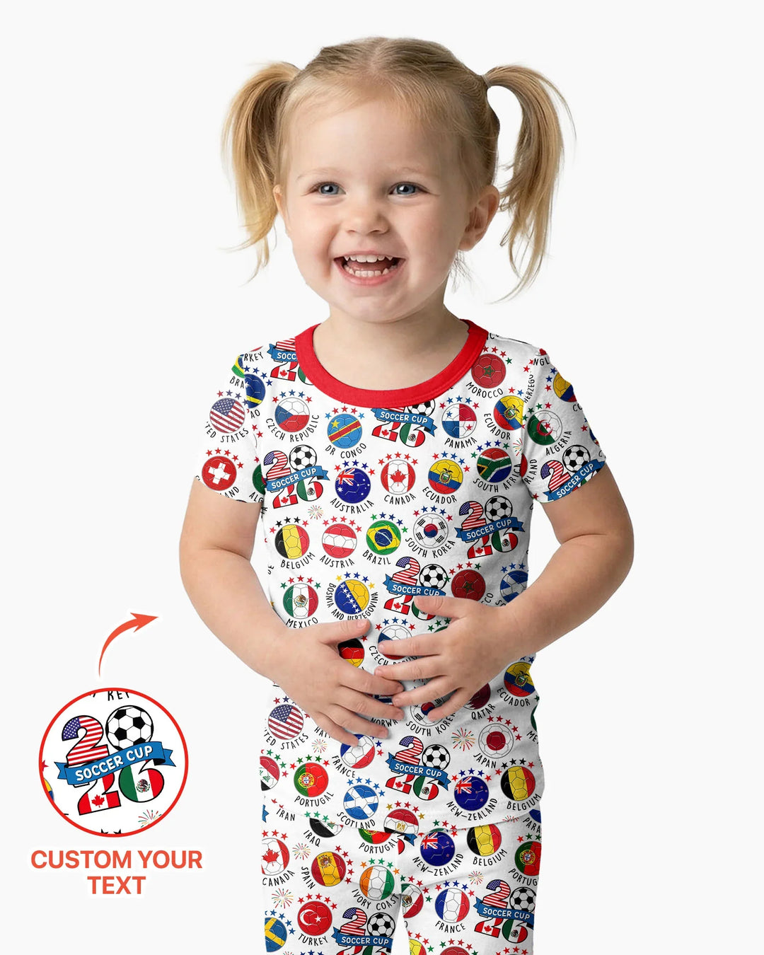 Zweiteiliges, kurzärmliges Pyjama-Set mit Marienkäfern