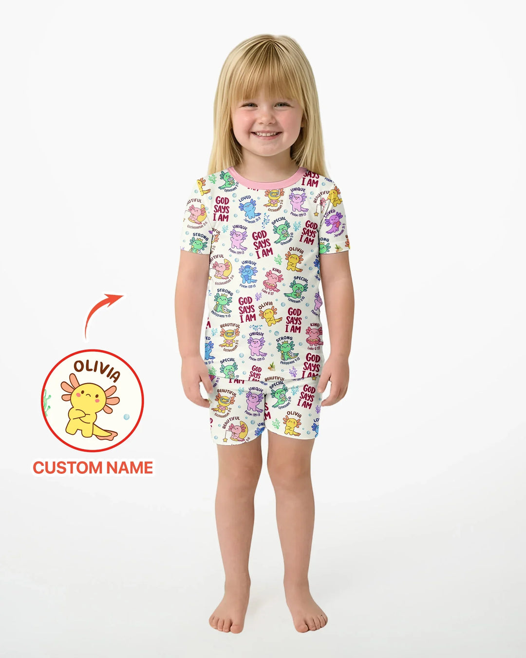 Schlafanzug-Set zweiteilig, kurze Ärmel, kurze Hose, Bambus