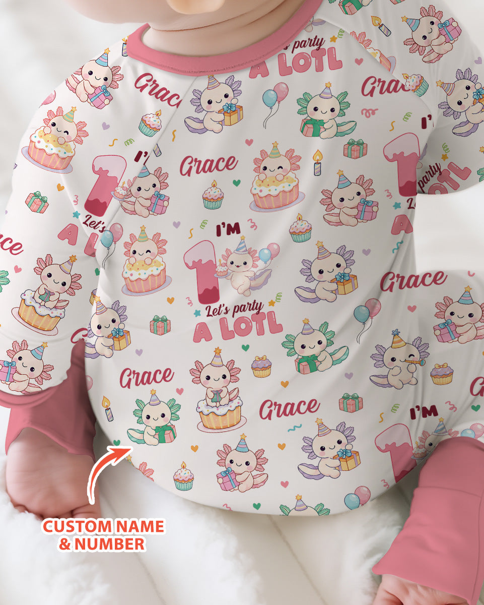 Personalized Birthday Lets Party A Lotl Bamboo Convertible Zippy
