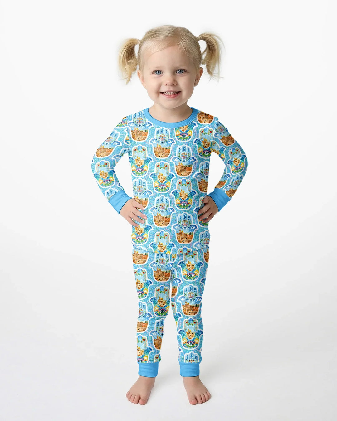Zweiteiliges Langarm-Pyjama-Set mit Sommerfrüchten