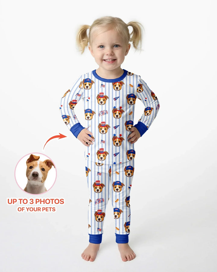 Zweiteiliges Langarm-Pyjama-Set mit Sommerfrüchten
