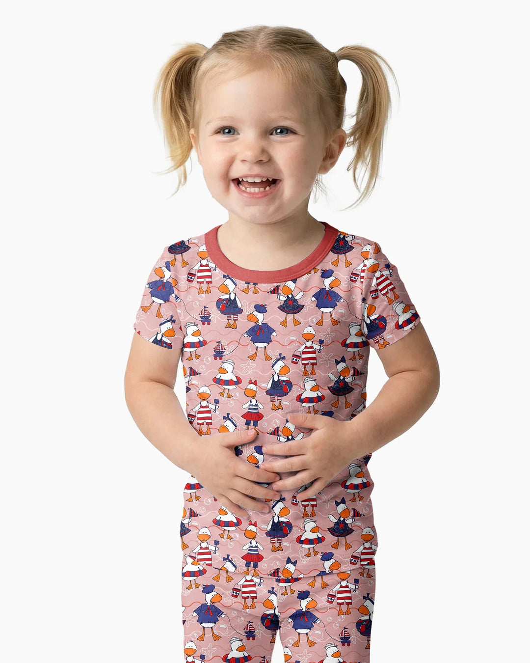 Zweiteiliges, kurzärmliges Pyjama-Set mit Marienkäfern