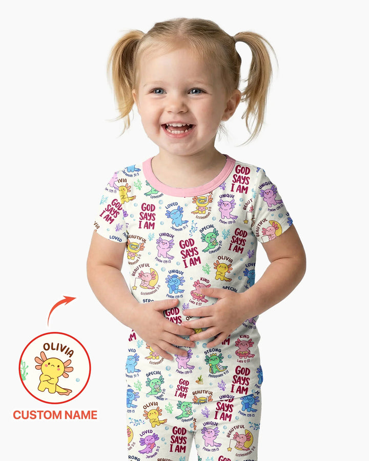 Zweiteiliges, kurzärmliges Pyjama-Set mit Marienkäfern