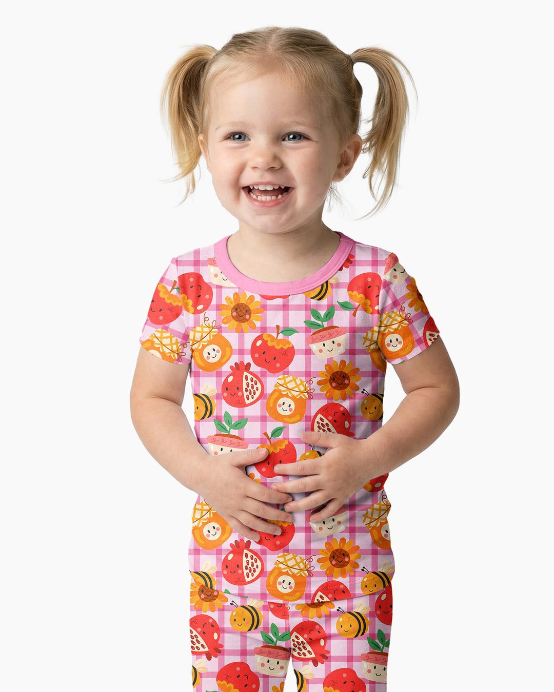 Zweiteiliges, kurzärmliges Pyjama-Set mit Marienkäfern