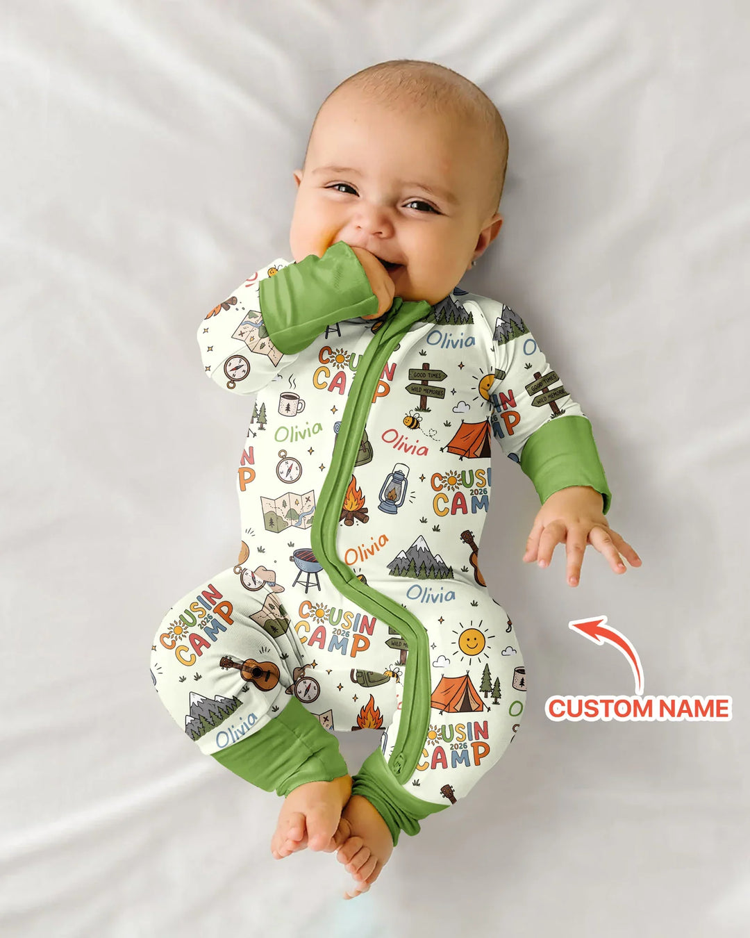 Gerippte Babykleidung mit individuellem Foto - Weich &amp; Skizzenhaft