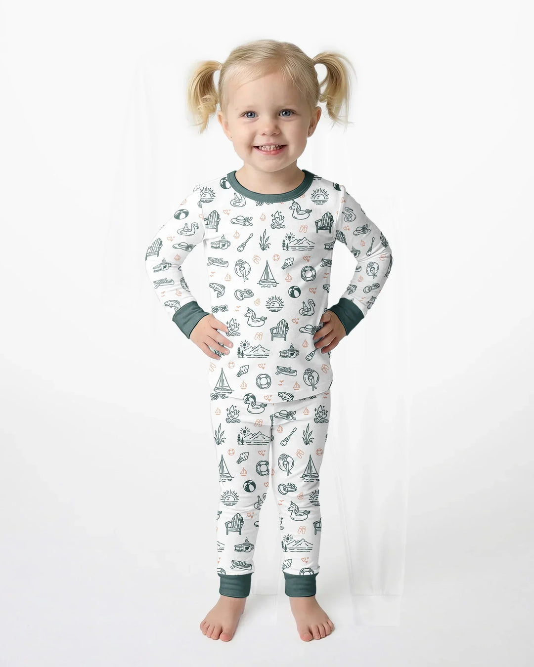 Lake Vibe Bamboo Two Piece Long Sleeve Pajama Set