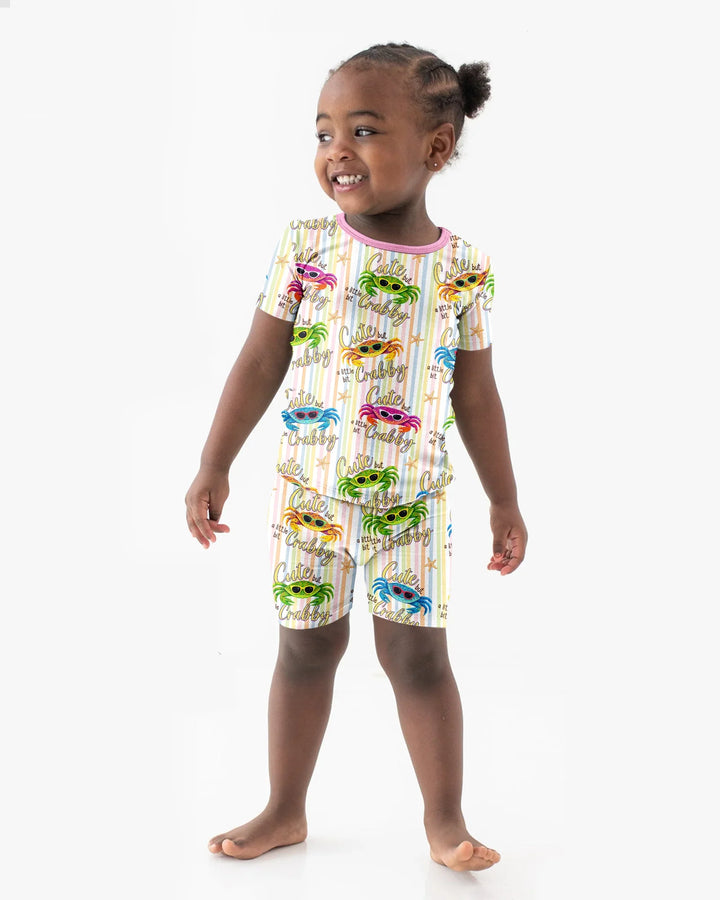 Schlafanzug-Set zweiteilig, kurze Ärmel, kurze Hose, Bambus