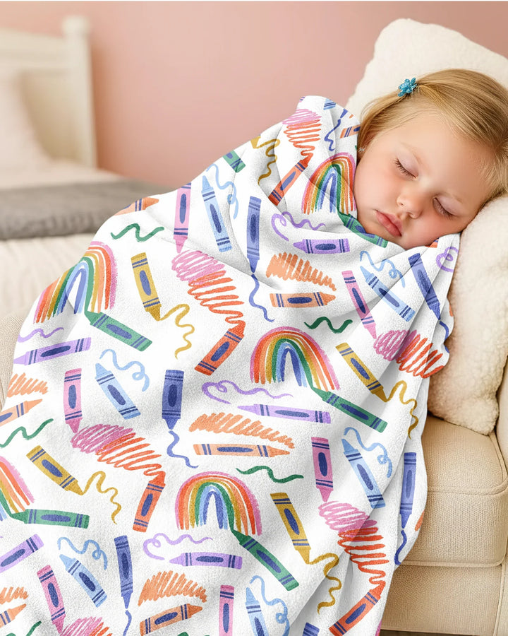 Crayon Chaos Bamboo Blanket