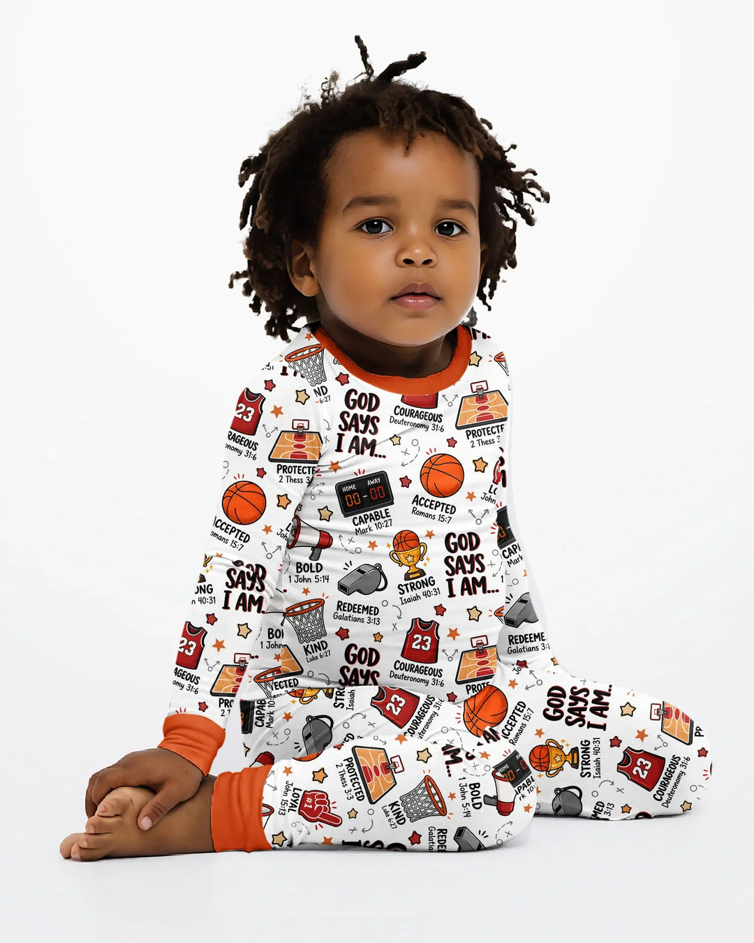 Zweiteiliges Langarm-Pyjama-Set mit Sommerfrüchten