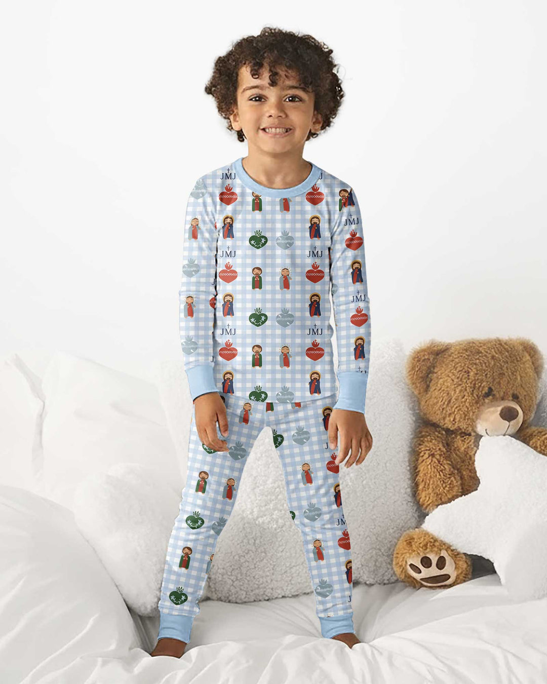 Zweiteiliges Langarm-Pyjama-Set mit Sommerfrüchten