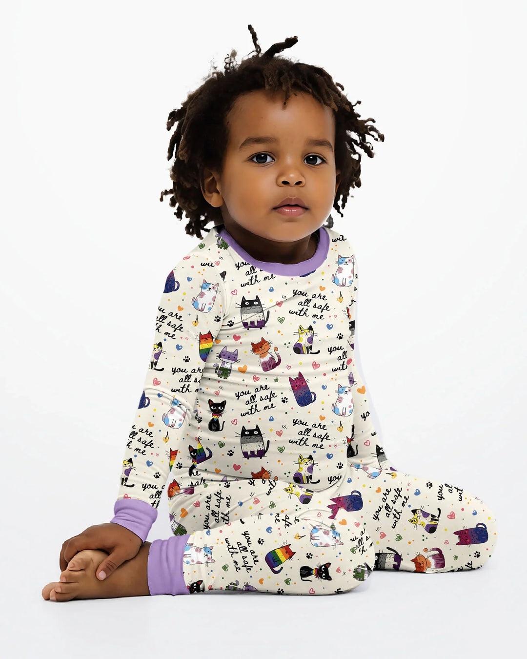 Zweiteiliges Langarm-Pyjama-Set mit Sommerfrüchten