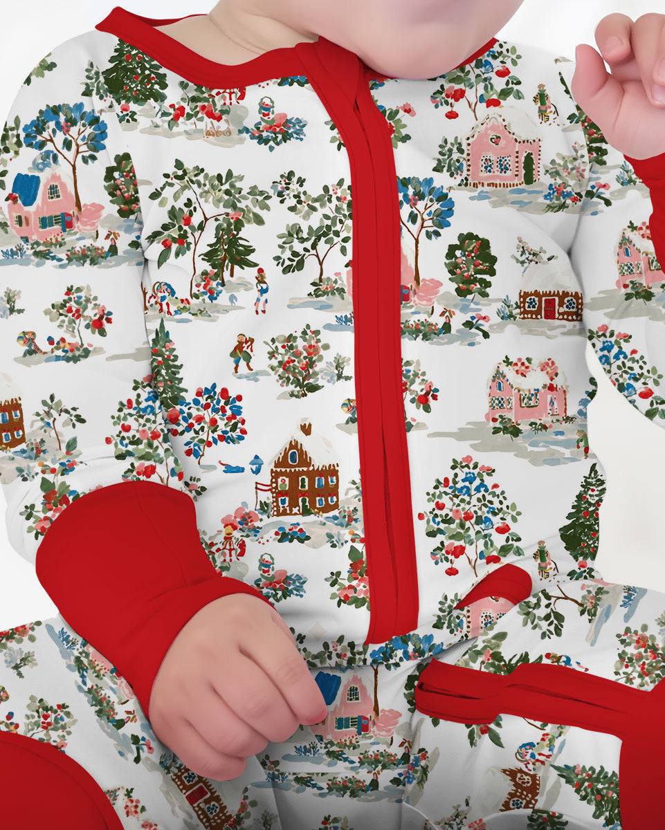 Christmas Village Winter Holiday Bamboo Convertible Zippy