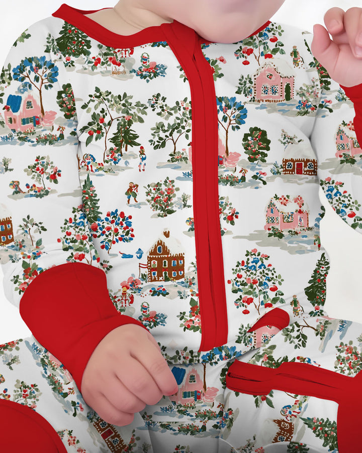 Christmas Village Winter Holiday Bamboo Convertible Zippy