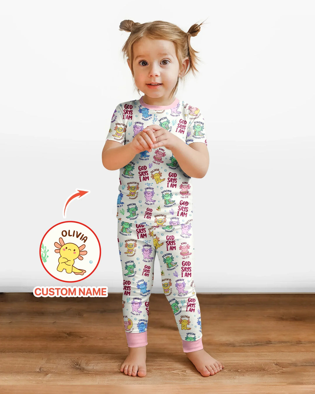 Zweiteiliges, kurzärmliges Pyjama-Set mit Marienkäfern