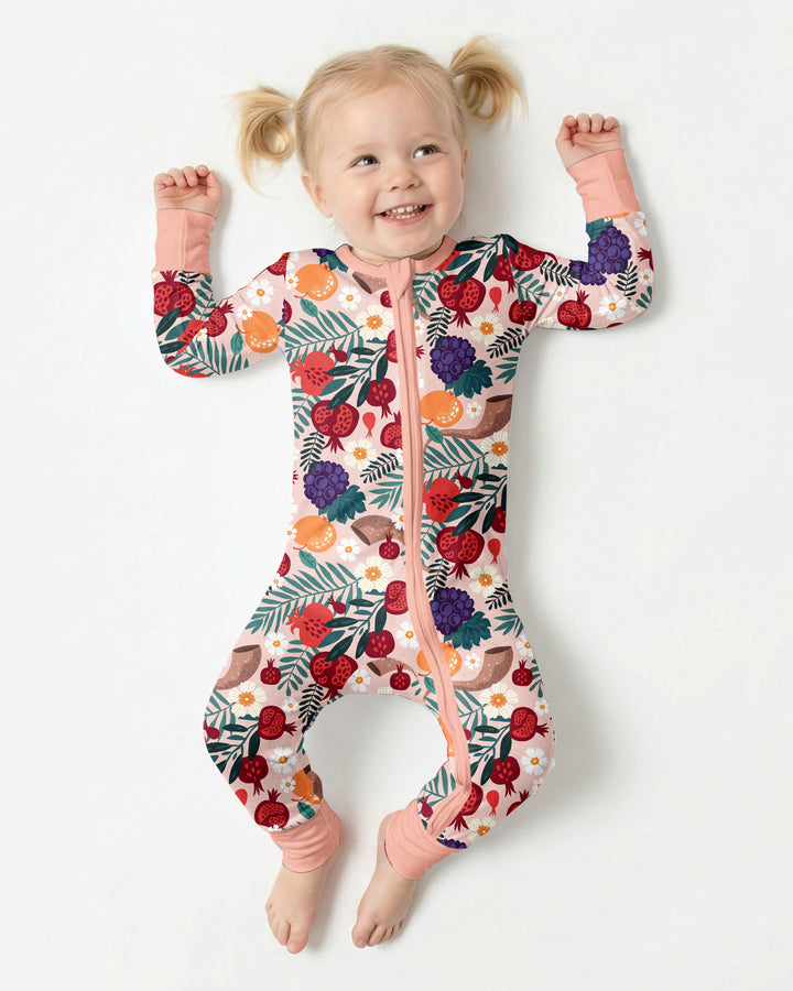 Pomegranate Blessings Night Family Matching Bamboo Convertible Zippy