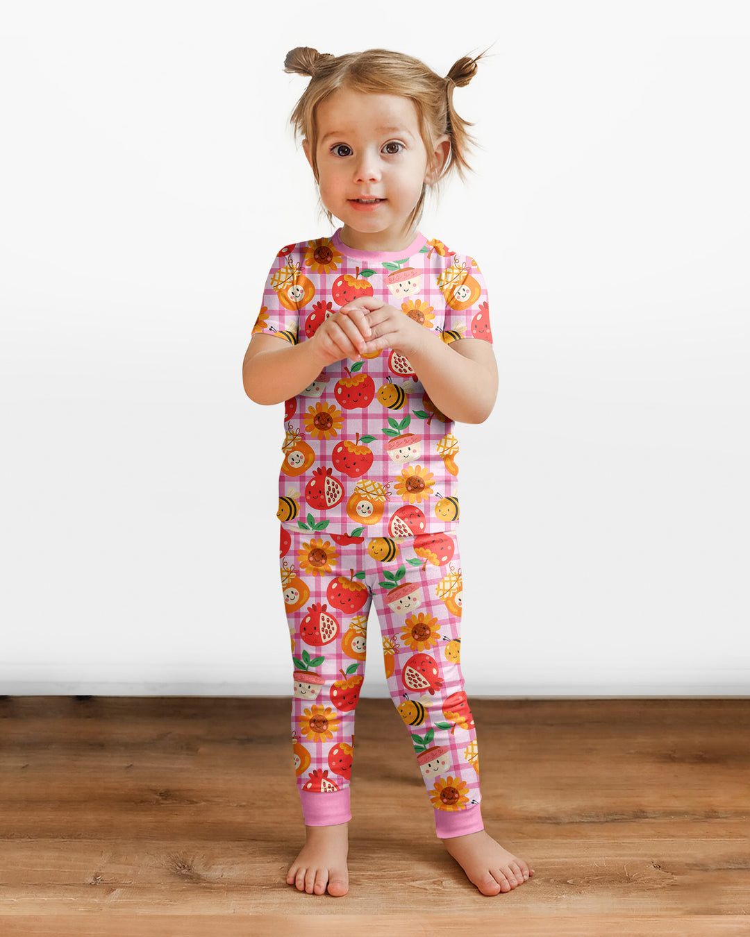 Zweiteiliges, kurzärmliges Pyjama-Set mit Marienkäfern