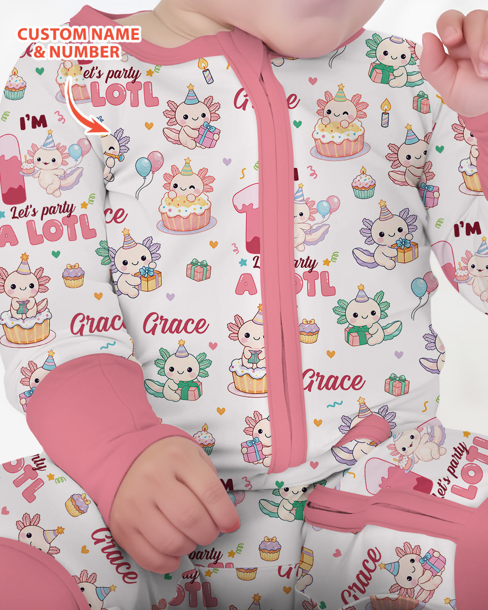 Personalized Birthday Lets Party A Lotl Bamboo Convertible Zippy