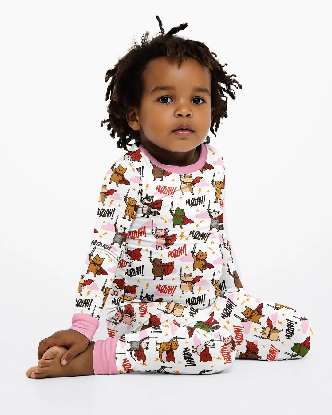 Zweiteiliges Langarm-Pyjama-Set mit Sommerfrüchten