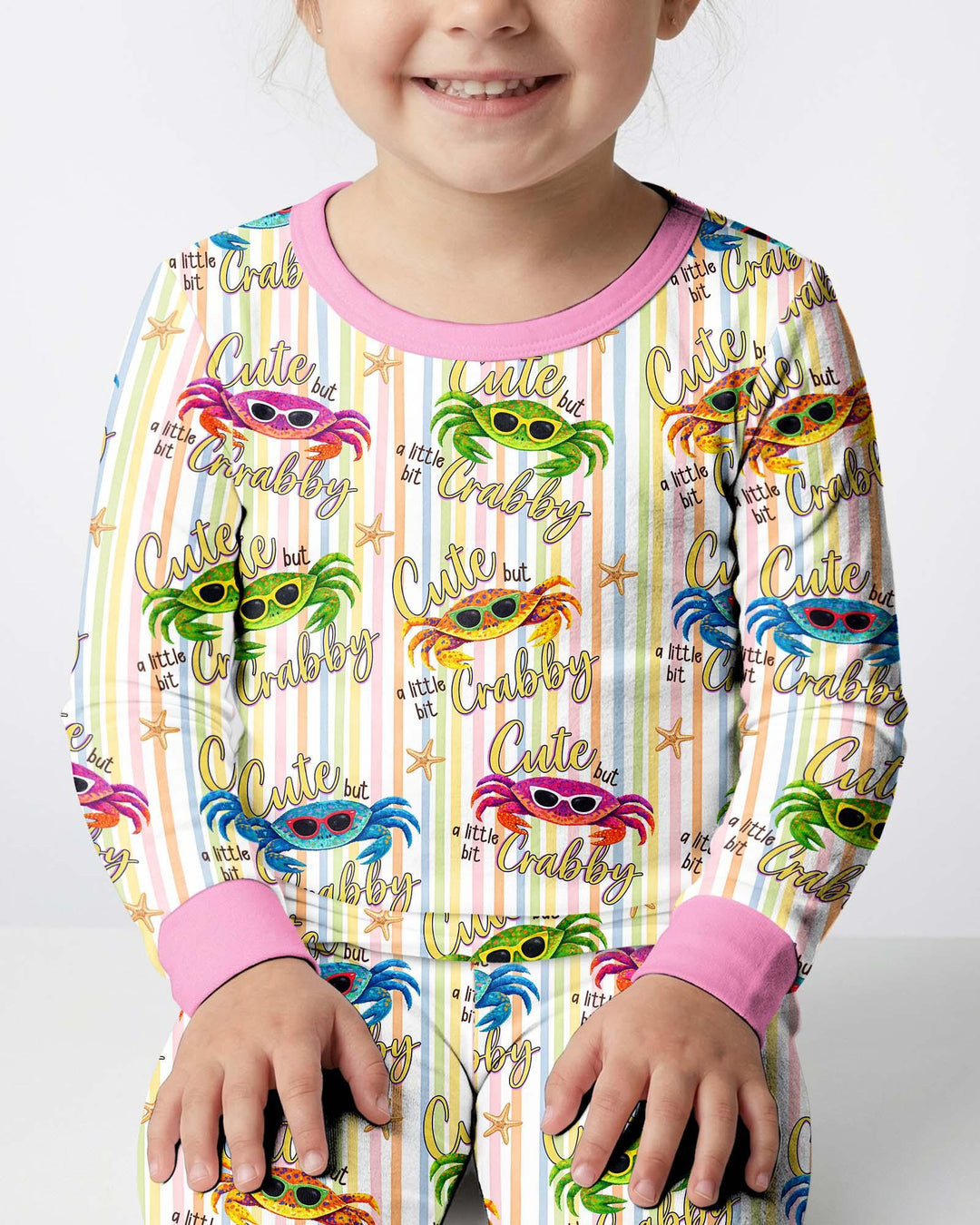 Zweiteiliges Langarm-Pyjama-Set mit Sommerfrüchten