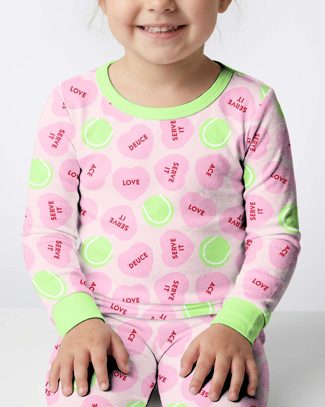 Tennis with Love Bamboo Two Piece Long Sleeve Pajama Set