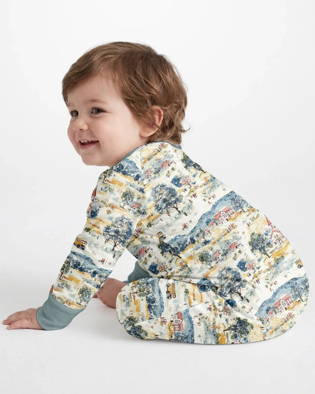 Gerippte Babykleidung mit individuellem Foto - Weich &amp; Skizzenhaft