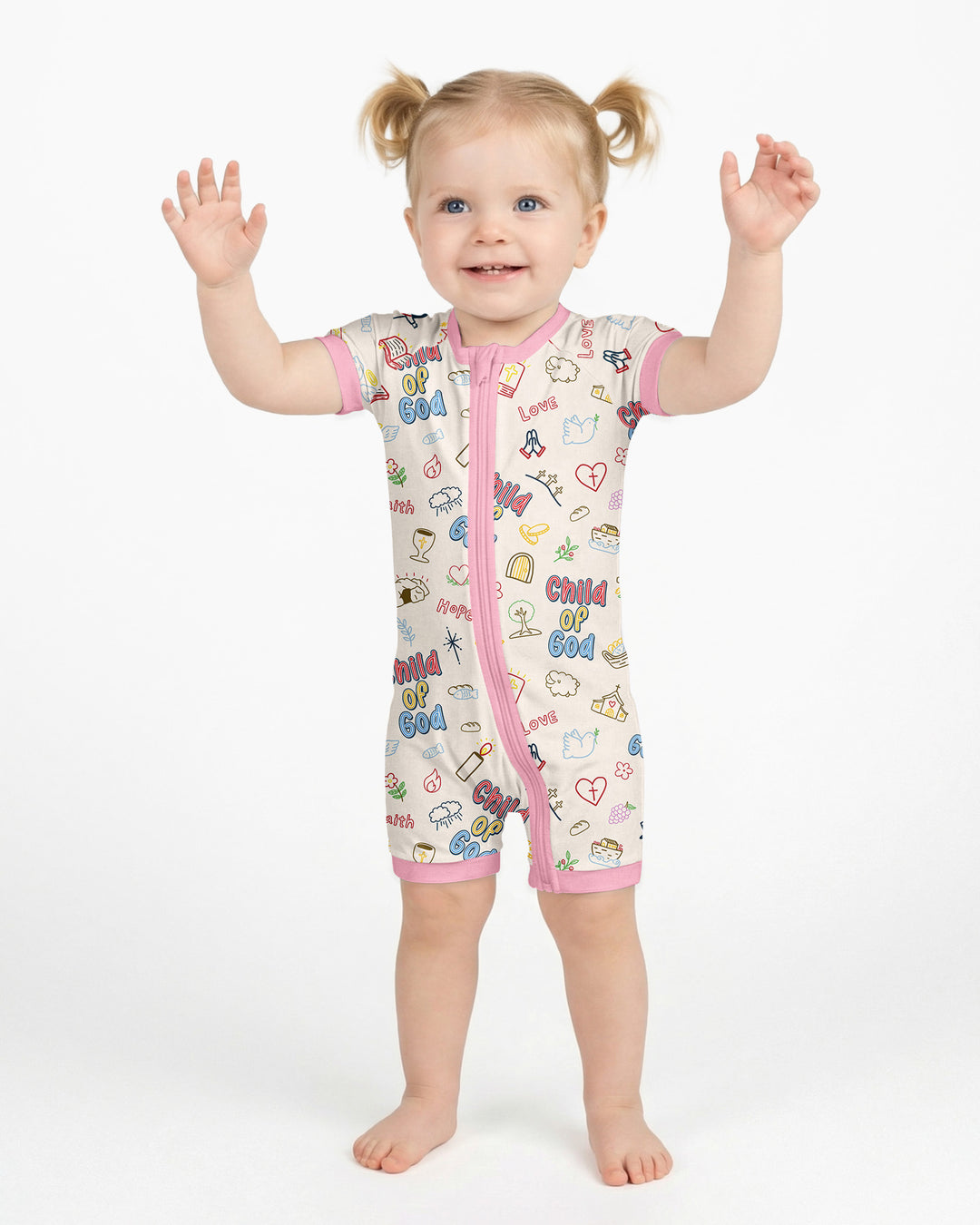 A Child Of God Family Matching Bamboo Shorty Zippy