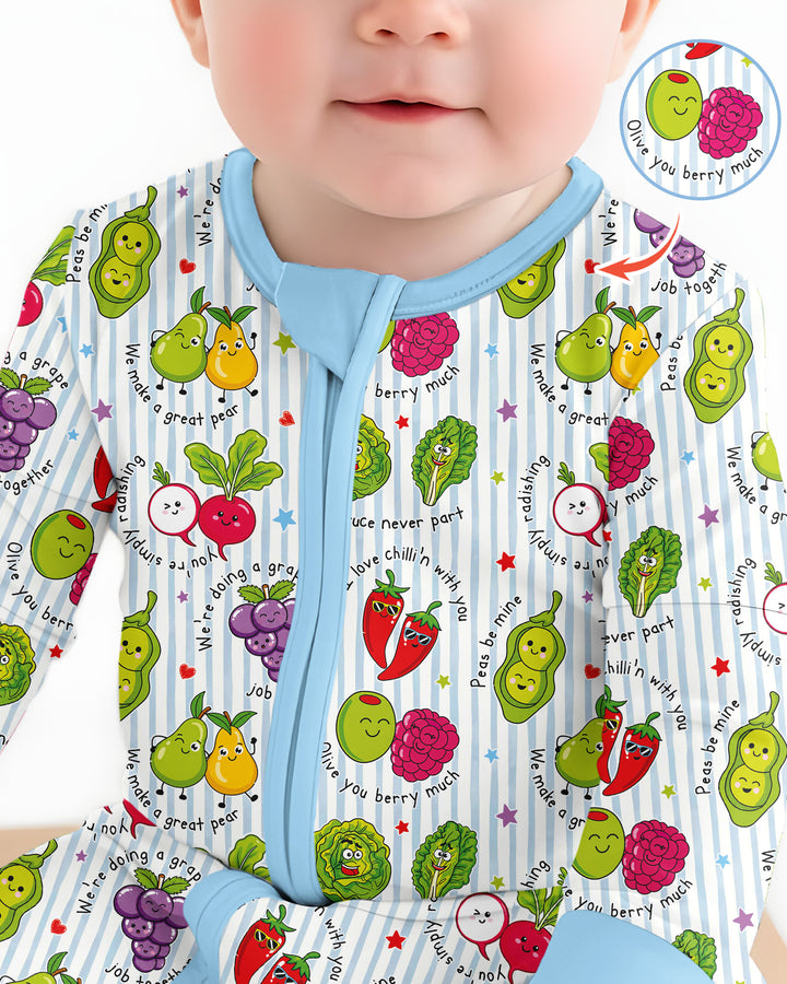 Fruits And Vegetables Love Puns Bamboo Convertible Zippy