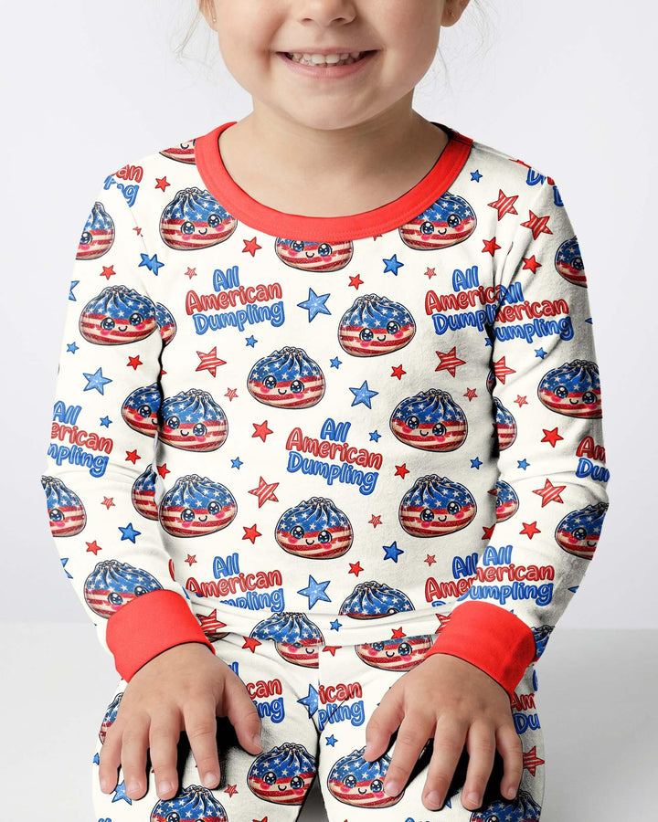 Zweiteiliges Langarm-Pyjama-Set mit Sommerfrüchten
