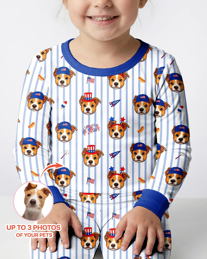 Zweiteiliges Langarm-Pyjama-Set mit Sommerfrüchten