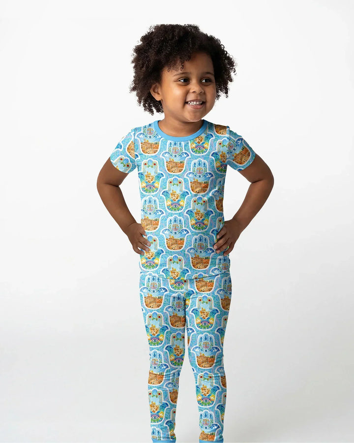 Zweiteiliges, kurzärmliges Pyjama-Set mit Marienkäfern