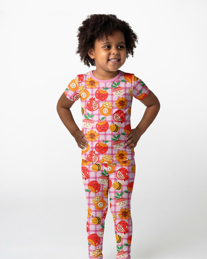 Zweiteiliges, kurzärmliges Pyjama-Set mit Marienkäfern