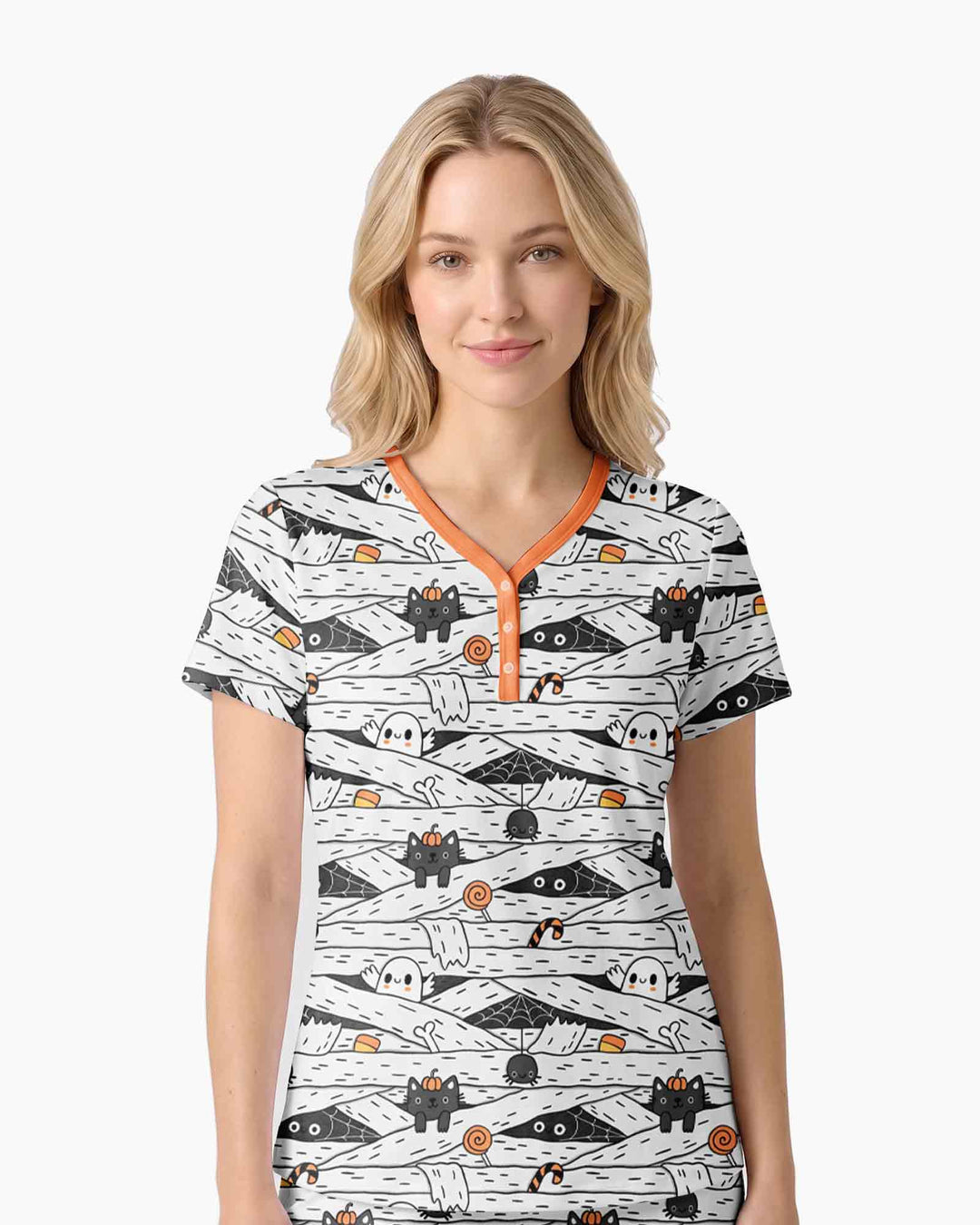 Little Mummy Crew Bamboo Women Short Sleeve Short Pajama Set