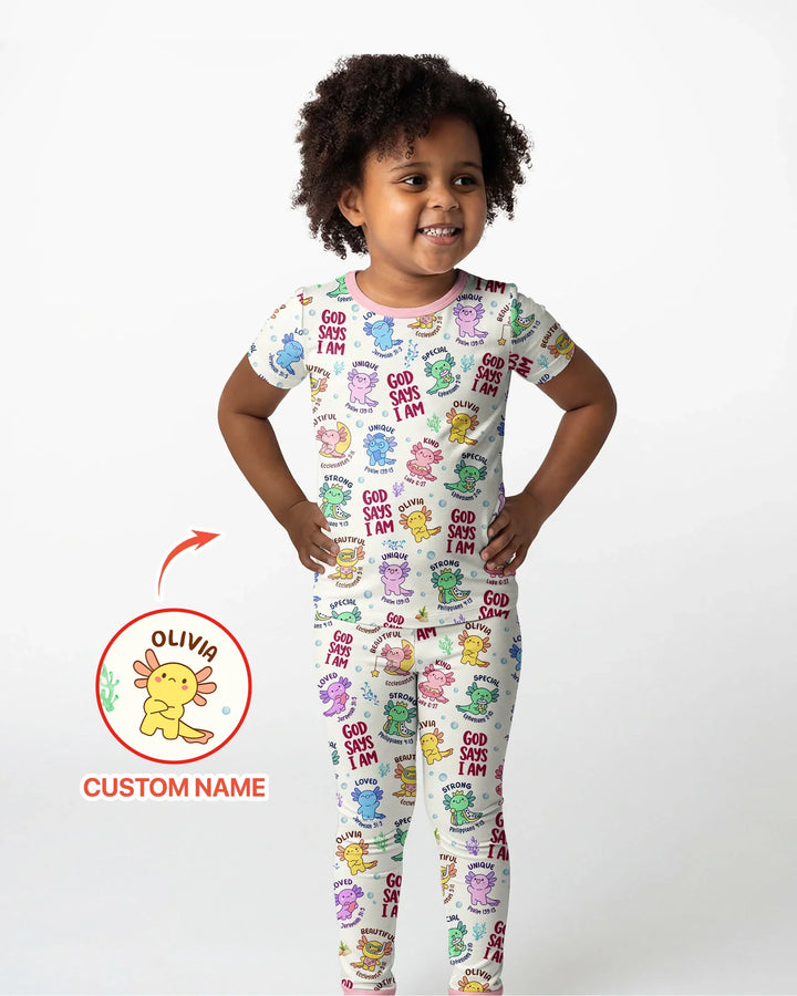 Zweiteiliges, kurzärmliges Pyjama-Set mit Marienkäfern