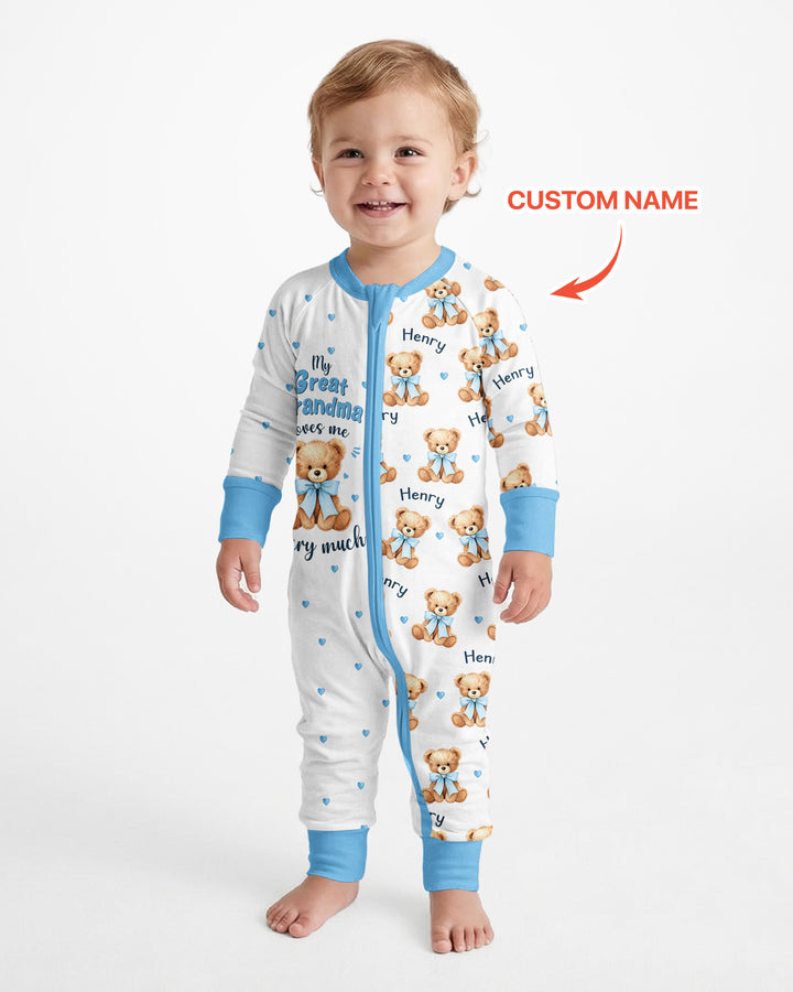 Grandma/... Loves Me Beary Much Personalized Bamboo Convertible Zippy