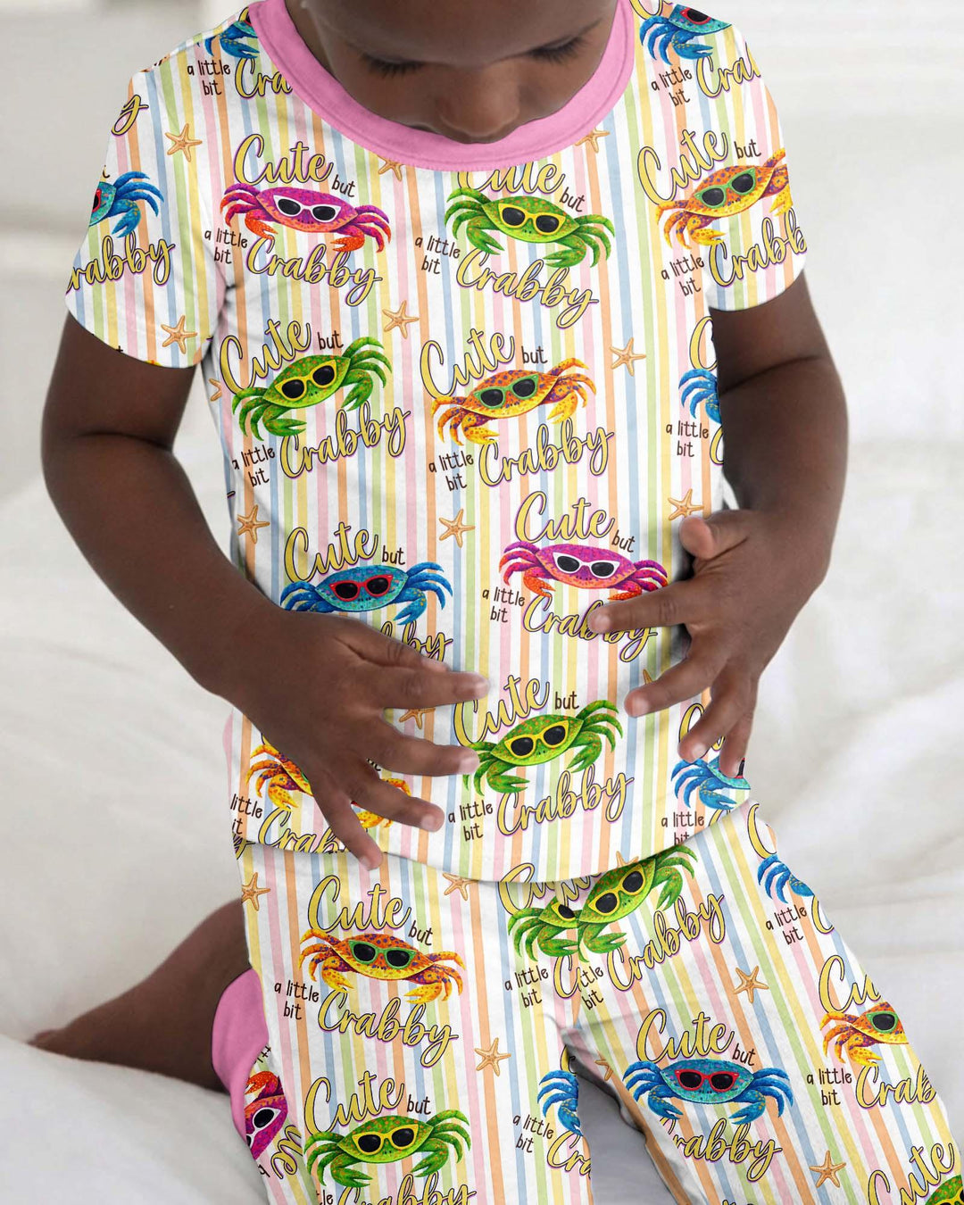 Zweiteiliges, kurzärmliges Pyjama-Set mit Marienkäfern