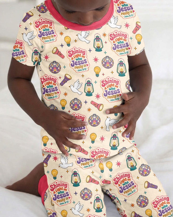 Zweiteiliges, kurzärmliges Pyjama-Set mit Marienkäfern