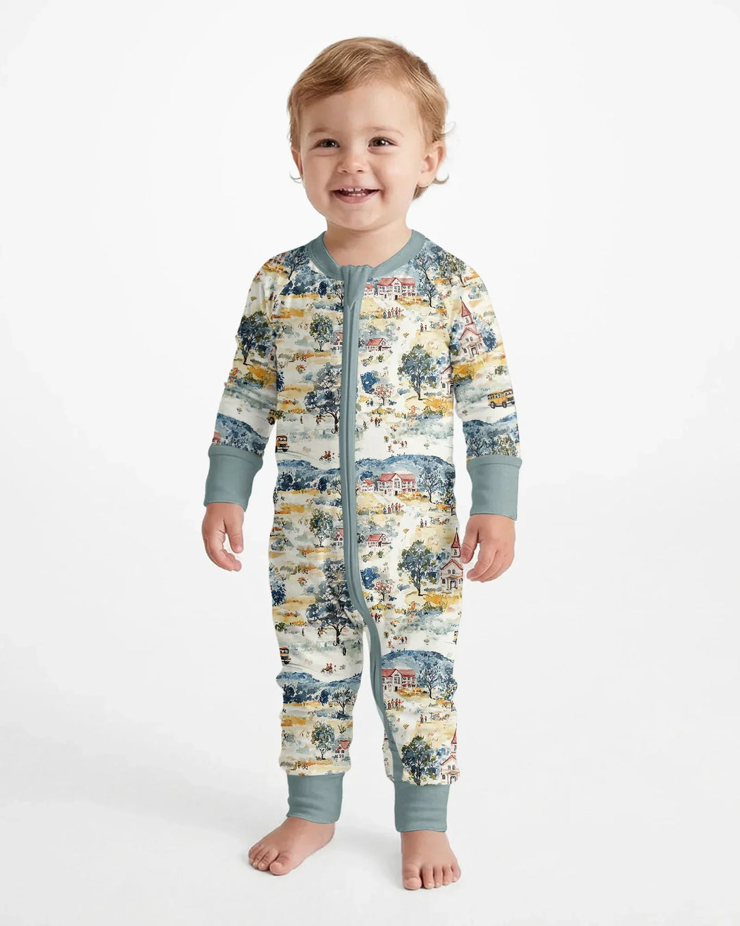 Gerippte Babykleidung mit individuellem Foto - Weich &amp; Skizzenhaft