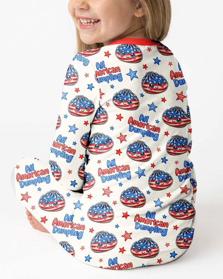 Zweiteiliges Langarm-Pyjama-Set mit Sommerfrüchten
