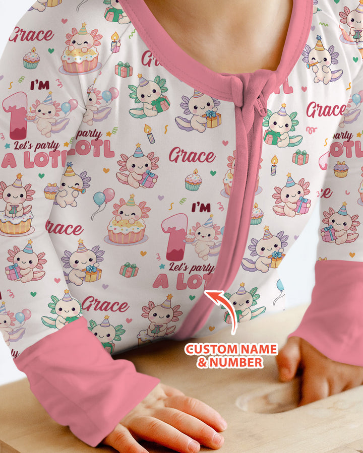 Personalized Birthday Lets Party A Lotl Bamboo Convertible Zippy