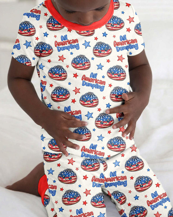 Zweiteiliges, kurzärmliges Pyjama-Set mit Marienkäfern
