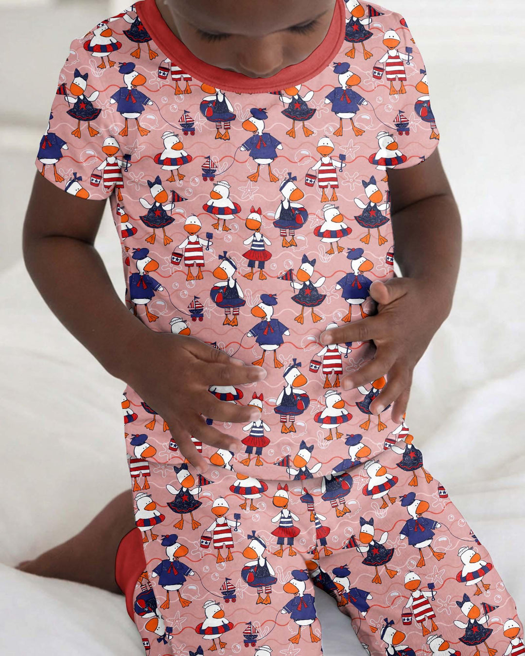 Zweiteiliges, kurzärmliges Pyjama-Set mit Marienkäfern