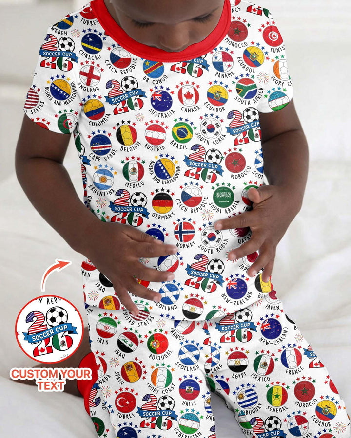 Zweiteiliges, kurzärmliges Pyjama-Set mit Marienkäfern