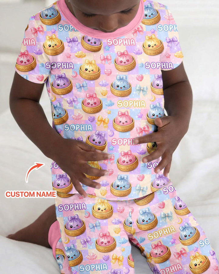 Zweiteiliges, kurzärmliges Pyjama-Set mit Marienkäfern