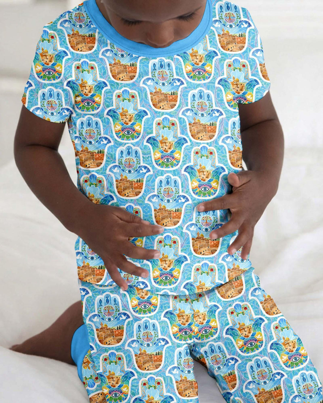 Zweiteiliges, kurzärmliges Pyjama-Set mit Marienkäfern