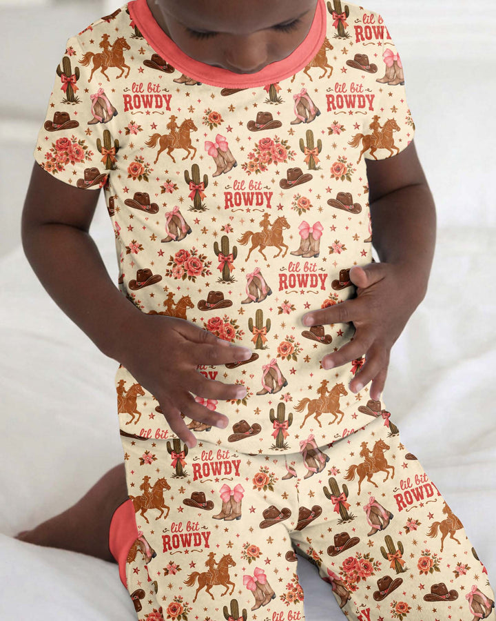 Zweiteiliges, kurzärmliges Pyjama-Set mit Marienkäfern