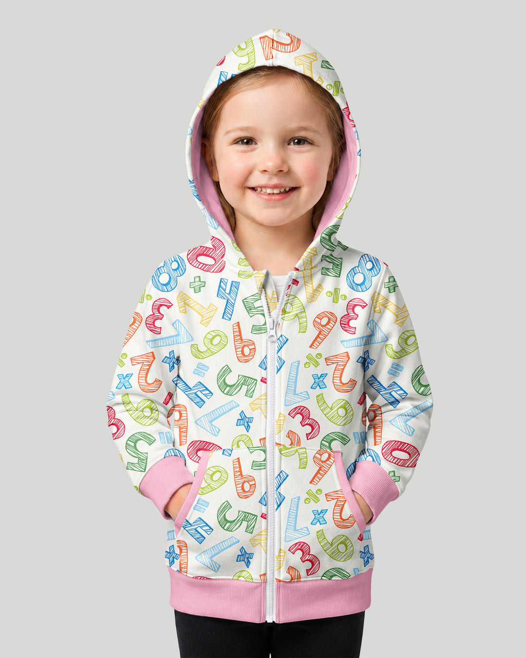 Math Doodles Bamboo Zip Hoodie
