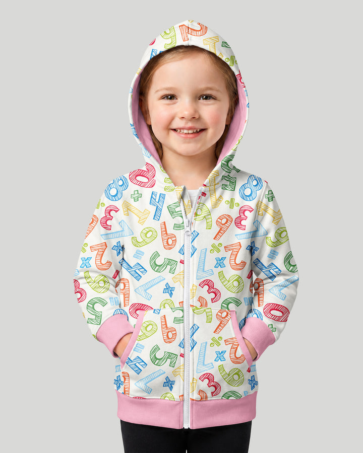 Math Doodles Bamboo Zip Hoodie