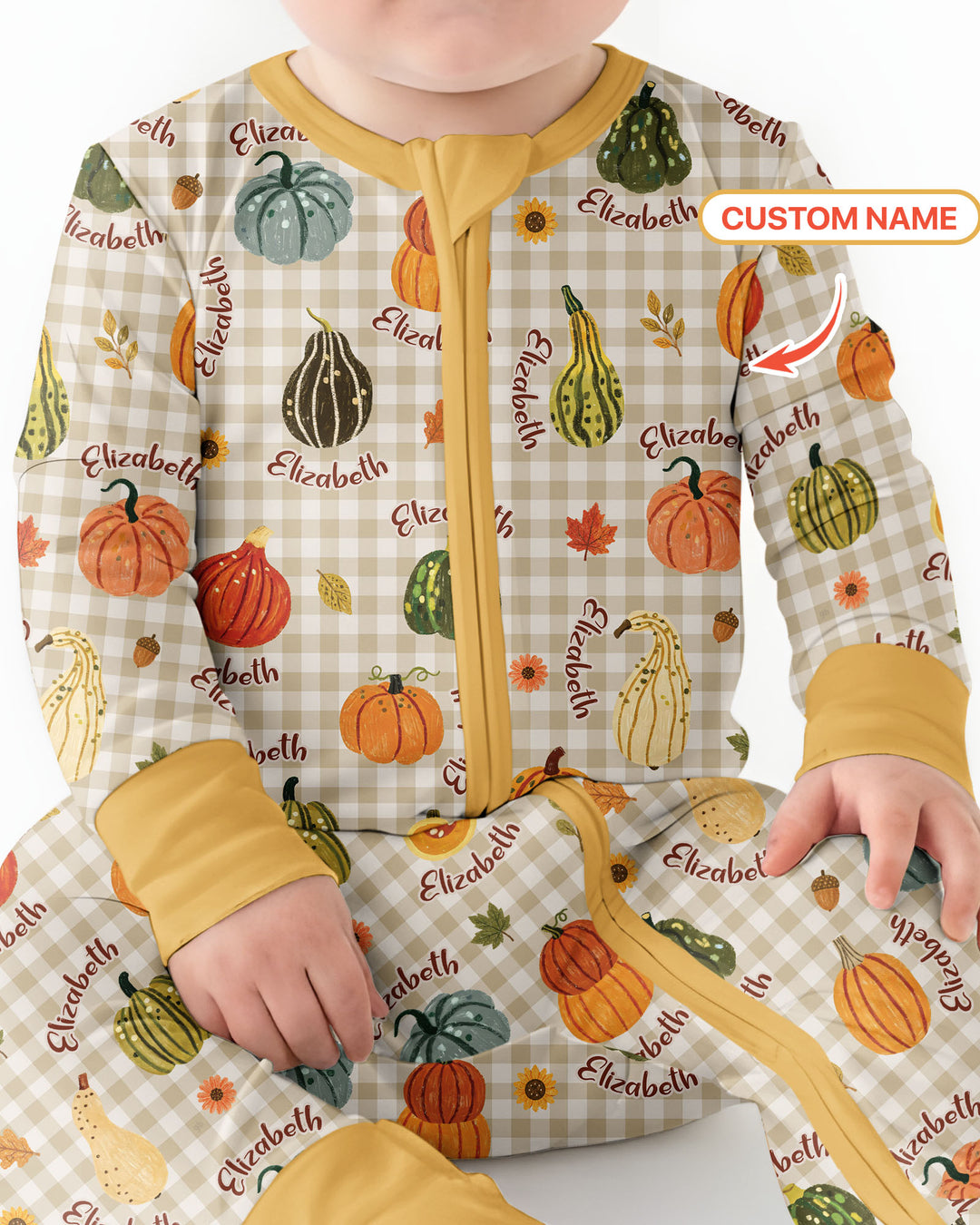 Pumpkin Patch Custom Name Bamboo Convertible Zippy
