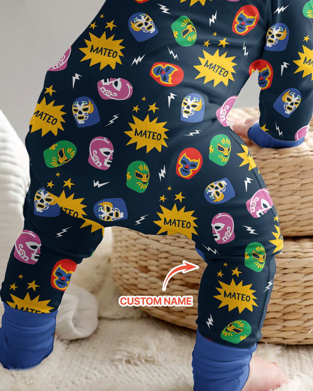 Lucha Libre Custom Name Bamboo Convertible Zippy