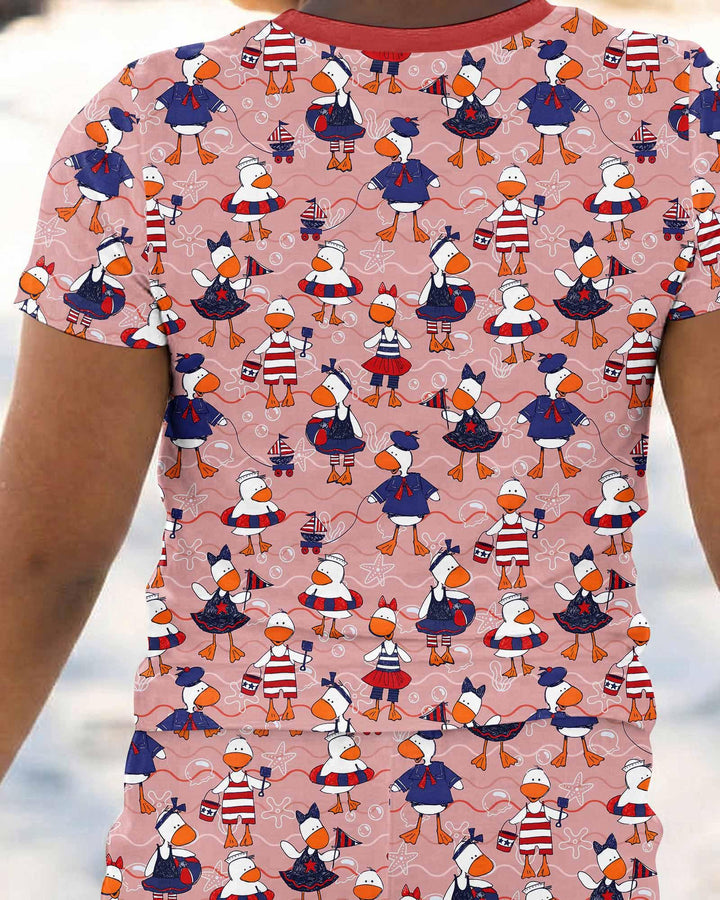 Zweiteiliges, kurzärmliges Pyjama-Set mit Marienkäfern